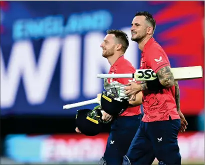  ?? ?? England captain Jos Buttler, left, will contest the third World Cup final of his career today