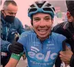  ??  ?? Parola di Alberto Dalla Spagna all’Italia in bici per Fortunato (foto)