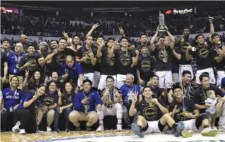  ?? ALVIN S. GO ?? THE ATENEO BLUE EAGLES ARE BACK-TO-BACK UAAP CHAMPIONS.