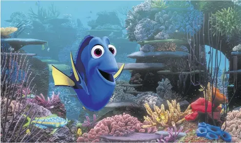  ?? PIXAR / DISNEY / THE ASSOCIATED PRESS ?? Dory, voiced by Ellen DeGeneres, in a scene from Pixar/Disney’s Finding Nemo follow- on, Finding Dory.