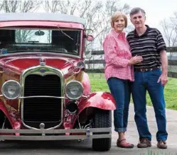  ??  ?? Above: When the weather permits, Joyce and Allen hop in their prized 1931 Ford Model A and set off for a classic car show or leisurely drive.