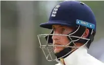  ?? –AFP ?? VERY PLEASING: England Skipper Joe Root walks off the field at the end of the first test against Sri Lanka in Galle.