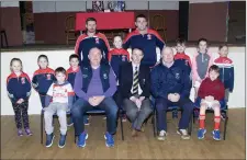  ??  ?? U-7 players with Jason O’Gorman, Anthony Murphy and guests.