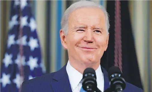  ?? REUTERS ?? Joe Biden se mostró satisfecho con el desempeño de los demócratas en la jornada electoral del martes