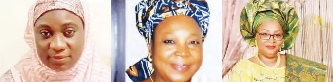 ??  ?? Amina Abubakar Bello... Niger
Mrs. Annah-Darius-Ishaku... Taraba
Arc Hadiza Isma Nasir El-Rufai... Kaduna