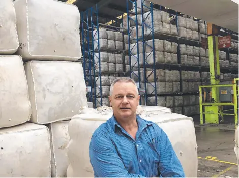  ??  ?? AWH national wool manager David Mitchell says the company’s wool stores are close to full.