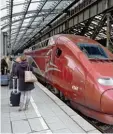  ?? Foto: dpa ?? Dieser Thalys Zug fährt von Köln nach Brüssel. Wie lange noch?