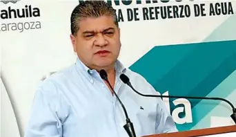  ??  ?? Miguel Riquelme Solís, gobernador de Coahuila.