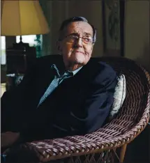  ?? VALERIE PLESCH — THE NEW YORK TIMES ?? Mark Shields at his home in Chevy Chase, Md., on Thursday. “Mark was ... imprinted with the idea that politics is a deeply noble profession, a form of service, a vocation,” writes David Brooks.