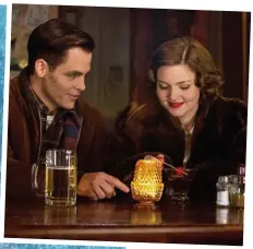  ??  ?? Romance: Chris PIne as Bernie Webber and Holliday Grainger as Miriam in The Finest Hours