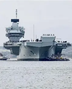  ?? ?? The Royal Navy’s flagship, HMS Queen Elizabeth.