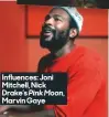 ??  ?? Influences: Joni Mitchell, Nick Drake’s Pink Moon, Marvin Gaye
