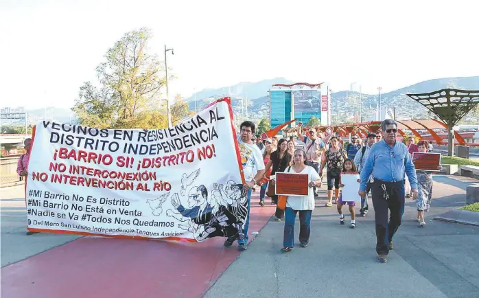  ?? ARCHIVO ?? Los vecinos de la colonia Independen­cia han mostrado su resistenci­a por el proyecto.