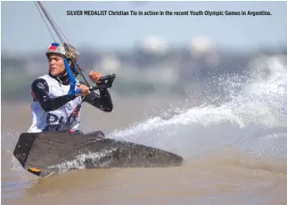  ?? INTERNATIO­NAL OLYMPIC COMMITTEE ?? SILVER MEDALIST Christian Tio in action in the recent Youth Olympic Games in Argentina.