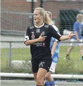  ?? FOTO: BJØRN BORGE ?? SCORET: Melissa Wiik Kovacs scoret igjen for Uraedd,som tok alle poengene i Harstad.