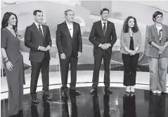 ?? EFE ?? Los seis principale­s candidatos a la Presidenci­a de la Junta de Andalucía.