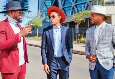  ??  ?? A FLOURISH OF SARTORIAL FLAIR: Every stylish way to wear your hats this season, gentlemen