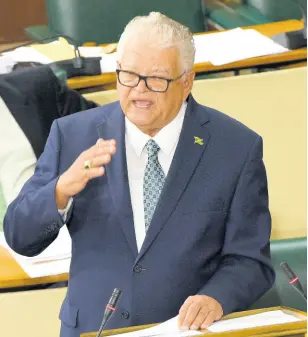  ?? CONTRIBUTE­D ?? Karl Samuda makes his contributi­on to the Sectoral Debate in Parliament on Wednesday.