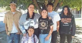  ?? PROVIDED BY FAMILY ?? Dawn Zephier, 48, and her five children, Eric, 19; Israel, 17; Nephi, 15; Evelyn, 14; and Reina, 5, are surviving on the minimum-wage salaries of the two oldest boys. They work part time at a fast-food restaurant while attending school.