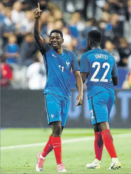  ?? FOTO: GETTY IMAGES ?? Ousmane Dembélé se ha convertido en una de las grandes revelacion­es de la emergente selección francesa