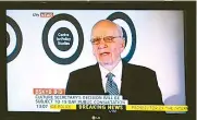  ??  ?? Rupert Murdoch on Sky News on television