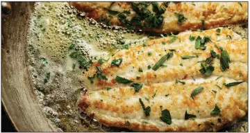  ?? The New York Times/KARSTEN MORAN ?? Flounder With Brown Butter, Lemon and Tarragon