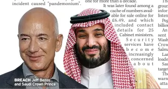  ?? ?? BREACH Jeff Bezos and Saudi Crown Prince