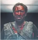  ?? RLJE FILMS ?? Nicolas Cage wreaks bloody havoc in “Mandy.”