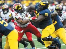  ?? ASSOCIATED PRESS FILE PHOTO ?? Michigan center Cesar Ruiz is a terrific talent and potentiall­y an outstandin­g NFL player.
