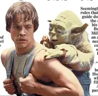  ??  ?? CARRYING THE BURDEN: Mark Hamill as Luke Skywalker with his Jedi mentor Yoda