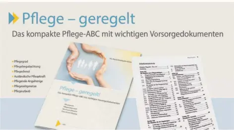  ?? FOTO: HDW VERDEN ?? Den neuen Ratgeber „Pflege – geregelt“können Sie bei uns zum Preis von 14,80 € bestellen.