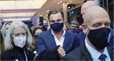  ?? ?? Leonardo DiCaprio at the COP26 in Glasgow