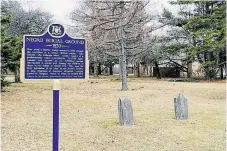  ?? ADAM MONTGOMERY TWITTER ?? A plaque will be replaced at the Niagara Baptist Church burial ground, formerly known as the Negro Burial Ground, in Niagara-on-the-Lake.