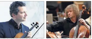  ?? (Photos DR) ?? Le violoniste Dmitri Makhtin et le violoncell­iste Alexander Kniazev. Deux solistes magnifique­s.