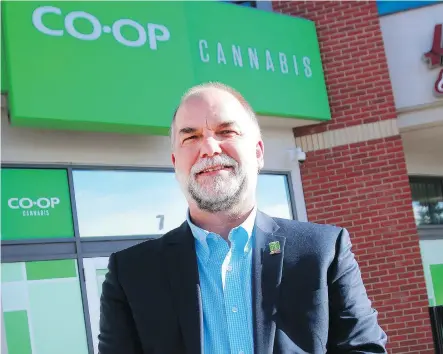  ?? DEAN PILLING ?? Jim Riege, Co-op’s senior director of cannabis, says some customers frown on legal pot, but there are many who are very much in favour.