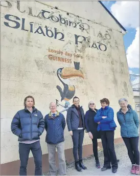  ?? (Pic: Marian Roche) ?? Outside the former Sliabh Riad bar in Glenbrohan­e, which is being transforme­d into a community hub for the village and wider area, are l-r: David Whyte, Ballyhoura Developmen­t; Paddy Hyland, Grace Moore, Noirin Cummins, Margaret Moore and Liz Hyland.