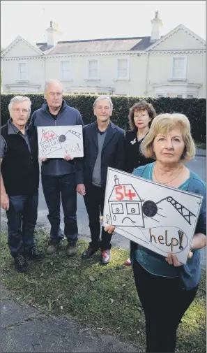  ??  ?? Eileen Douglas with, from left, Dave Haldenby, Steve Todd, Colin Douglas and Coleen Gill, who have spent two years trying to save a former boarding school from demolition.