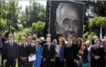  ?? (Photo Cyril Dodergny) ?? Une partie du jardin Albert-1er porte désormais le nom de Shimon Peres.