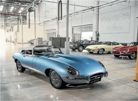  ??  ?? Jaguar E-Type Zero was created by the marque’s Classic Works division: classic motoring with pure-electric power.