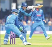  ??  ?? England's Joe Root bats during the second ODI against India, at Lord's Cricket Ground in London on Saturday.