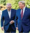  ?? FOTO: IMAGO/STARFACE ?? US-Präsident Trump (r.) begrüßt Australien­s Premier Morrison in Washington.