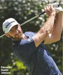  ??  ?? Favourite: Dustin Johnson