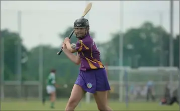 ??  ?? Rathnure’s Amy Cahill representi­ng Wexford in the recent national skills star challenge in Abbotstown.