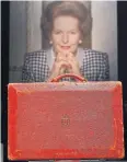  ??  ?? IRON LADY IN RED: A red prime ministeria­l dispatch box used by Margaret Thatcher.