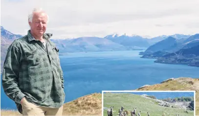  ?? PHOTOS: TRACEY ROXBURGH ?? Sharing the view . . . Deer Park Heights owner Mike Mee will reopen the Queenstown attraction to the public from Tuesday. He expects the deer to become friendlier once they get used to people.