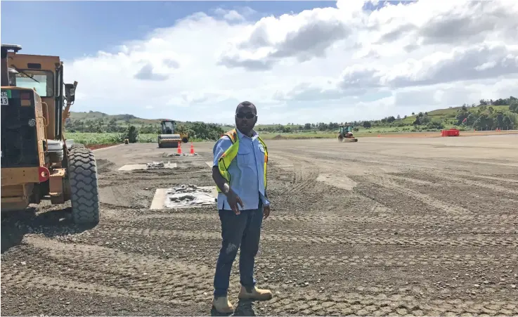  ?? Photo: Shratika Naidu ?? Workers carrying out work of the runway at Labasa Airport in Waiqele, Labasa, on July 30,2020.