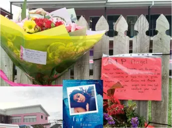  ??  ?? Clockwise from left: Police and forensic teams at the Townsville hostel where Mia was killed; floral tributes left at the scene; Rosie’s memoir is an attempt to bring some good from terrible tragedy.