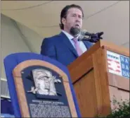  ?? HANS PENNINK — ASSOCIATED PRESS ?? Jeff Bagwell addresses the crowd during the induction ceremony.