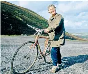  ?? ?? Dervla Murphy, circa 1990. Right, Full Tilt, the book about her 1963 odyssey on a bicycle called Roz that became a publishing sensation