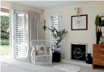  ?? PHOTO: JACKIE MEIRING ?? Shutters can be an effective way to block direct sun rays.